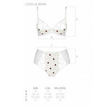 Еротичний комплект з малюнком Passion LOVELIA BIKINI S/M, white