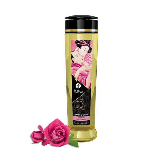 Масажна олія Shunga Aphrodisia – Roses натуральна зволожувальна