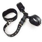 Фіксатори для шиї та рук Art of Sex - Bondage Set з натуральної шкіри