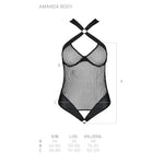 Сітчастий боді з халтером Passion Amanda Body S/M, black