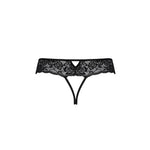 Мереживні стрінги з доступом Passion SENIA THONG S/M, black