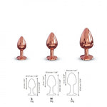 Металева анальна пробка із прикрасою у вигляді кристалу Dorcel - Diamond Plug L