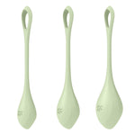 Набір йоні-намистин Satisfyer Yoni Power 2 Light Green, діаметр 2-2,5-3 см, маса 22-44-73 г