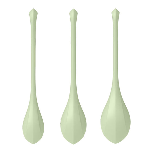 Набір йоні-намистин Satisfyer Yoni Power 2 Light Green, діаметр 2-2,5-3 см, маса 22-44-73 г