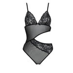 Боді з ажурним ліфом Passion CHRISTA BODY S/M, black