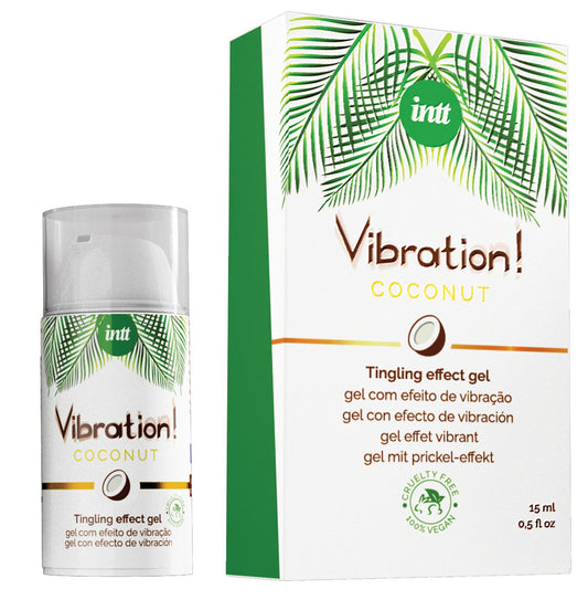 Рідкий вібратор Intt Vibration Coconut Vegan, дуже смачний, діє до 30 хвилин