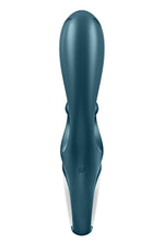 Смарт вібратор-кролик Satisfyer Hug Me Bluegrey, 2 мотори, діаметр 4,2см, широка кліторальна частина