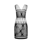 Бодістокінг мінісукня з метеликами Passion BS090 One Size black