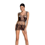 Бодістокінг мінісукня з метеликами Passion BS090 One Size black