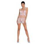 Бодістокінг мінісукня з метеликами Passion BS090 One Size white