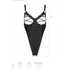 Боді з екошкіри Passion CELIN BODY S/M, black, з доступом, відкритий