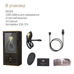 Смарт-ерекційне кільце Zalo - BAYEK Obsidian Black, подвійне з ввідною частиною, пульт ДК