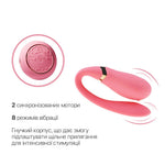 Смартвібратор для пар Zalo Fanfan set Rouge Pink, пульт ДК