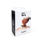 Чокер Серце з великими шипами, із натуральної шкіри Art of Sex - Crystal