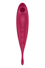 Смарт-вібратор для клітора з вакуумною стимуляцією Satisfyer Twirling Pro+ dark red