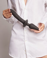 Анальна пробка з дилдо 2в1 Strap-On-Me SWITCH PLUG-IN REALISTIC DILDO Black XXL, діаметр 5,2/3,9 см