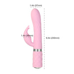 Розкішний кролик з ротацією та вібрацією Pillow Talk Lively Pink, кристал Сваровскі