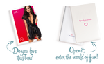 Сатиновий відкритий пеньюар на поясі Obsessive 810-PEI–1 peignoir black L/XL, чорний