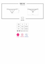 Мереживні танги з доступом Obsessive 828-THC-1 crotchless thong L/XL, чорні