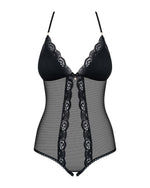 Сітчастий боді з відкритими сідницями Obsessive 841-TED-1 teddy S/M, чорний