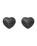 Накладки-серця на соски зі стразами Obsessive A750 nipple covers, чорні