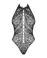 Бодістокінг з великими осередками та відкритою спиною Obsessive B119 teddy S/M/L, халтер