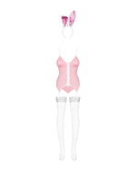 Еротичний костюм зайчика Obsessive Bunny suit 4 pcs costume pink L/XL, рожевий, топ з підв’язками