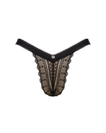 Мереживні трусики із заниженою талією Obsessive Estiqua panties M/L, чорні