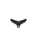 Напівпрозорі трусики з підвіскою Obsessive Ivannes panties black S/M, чорні