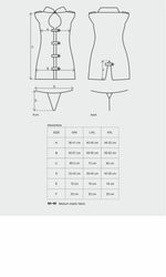 Еротичний костюм стюардеси Obsessive Stewardess 3 pcs grey S/M, сірий, сукня, стрінги, пілотка