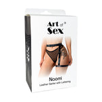 Гартер на ногу Art of Sex - Naomi з написом SEXY, натуральна шкіра