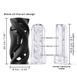 Мастурбатор Dorcel DEEP BLOW BLACK, подвійне використання