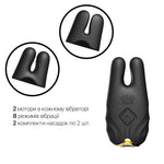 Смарт-вібратор для грудей Zalo - Nave Obsidian Black, пульт ДК, робота через додаток