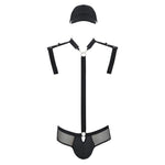 Комплект еротичної чоловічої білизни Passion 038 JOHN SET L/XL Black, боді, кепка