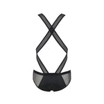 Чоловіче еротичне сітчасте боді Passion 045 VICTOR S/M Black, екошкіра, сітка