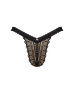 Мереживні трусики із заниженою талією Obsessive Estiqua panties XS/S, black