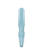 Вібратор-кролик Satisfyer Love Me Blue, гнучкий, відросток з потрійним кінчиком