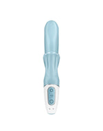 Вібратор-кролик Satisfyer Love Me Blue, гнучкий, відросток з потрійним кінчиком