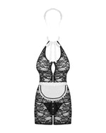 Еротичний костюм покоївки Obsessive Servgirl costume S/M, халат, стрінги, фартух, обруч
