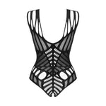 Боді з великими вирізами Obsessive B139 crotchless teddy S/M/L, з доступом