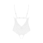 Еротичне напівпрозоре боді Obsessive Heavenlly crotchless teddy XL/2XL, з доступом