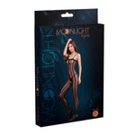 Прозорий бодістокінг Moonlight Model 03 XS-L Black, з доступом