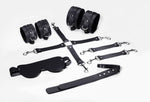 Набір Feral Feelings BDSM Kit 5 Black, наручники, поножі, хрестовина, маска, падл
