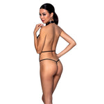 Боді-халтер з екошкіри Passion JANNIES BODY XXL/XXXL black