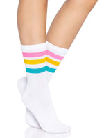 Шкарпетки жіночі в смужку Leg Avenue Pride crew socks Pansexual, 37–43 розмір