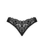 Мереживні стрінги Obsessive Donna Dream crotchless thong XS/S Black, відкритий доступ