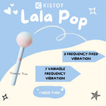 Вібратор-цукерка на паличці KISSTOY Lala Pop, 2 мотори, маска на очі в комплекті