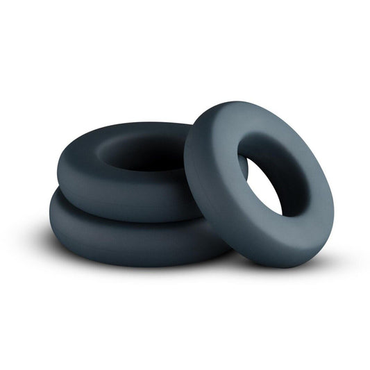 Набір ерекційних кілець Boners 3-Piece Hefty Cock Ring Set, діаметр 3,2 см, 3,8 см та 4,5 см