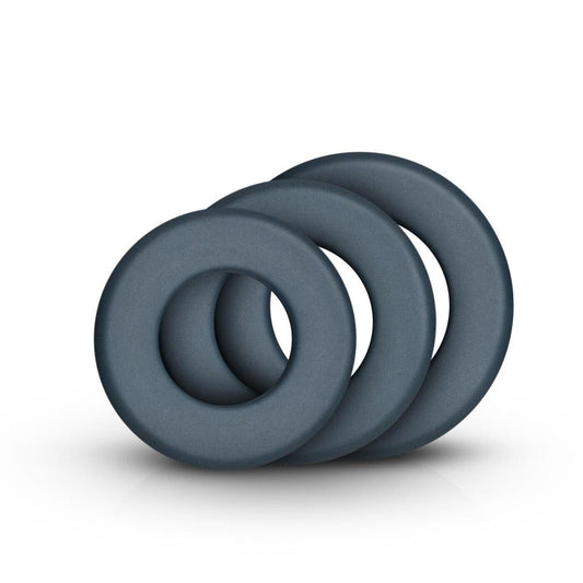 Набір ерекційних кілець Boners 3-Piece Hefty Cock Ring Set, діаметр 3,2 см, 3,8 см та 4,5 см