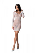 Напівпрозора мінісукня Passion BS101 One Size, white, рукава-мітенки